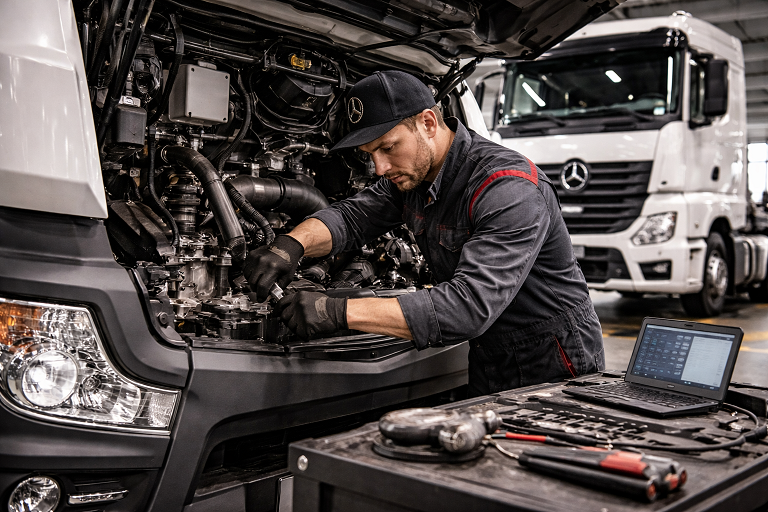 Ремонт и обслуживание грузовиков Mercedes Benz (Мерседес Бенц) | «СТ Сервис»